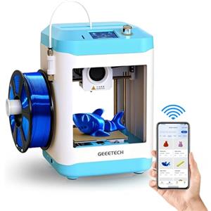 GEEETECH M1S 3D stampante con Wi-Fi, con controllo intelligente, stampante 3D per principianti, stampante 3D a doppio azionamento con estrusore ad azionamento diretto da 250 mm/s per stampante 3D con