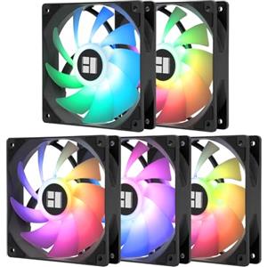 TR TL-C12C-S X5 CPU Air Fan 120mm ARGB Case Cooler Fan, Ventilatore per computer silenzioso PWM con cuscinetto S-FDB, Ventola di raffreddamento velocità fino a 1550 rpm
