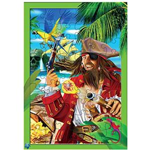 Deluxebase 3D LiveLife Tray Jigsaw Puzzle - Isola del Pirata. Puzzle lenticolare del Pirata 3D con 40 Pezzi! Tray Puzzle Range Materiale illustrativo Originale conceduto Una Licenza a dall'artista