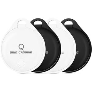 QING CAOQING Air Localizzatore Tag Dov'è App(solo iOS）, Air Tracker Finder Tag per Portafogli, Chiavi, Zaini, Bagagli, Batteria Sostituibile 4 Pezzo