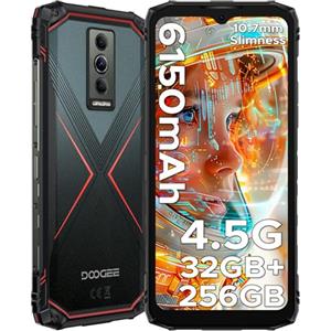 DOOGEE Blade10 Pro Energy Rugged Smartphone, 90Hz 6.56" 32GB+256GB/2TB TF, Octa Core telefono rugged, 6150mAh Telefono Indistruttibile, 4.5G Dual SIM/Widevine L1/50MP/NFC/Face ID/OTG/GPS/IP68/IP69K
