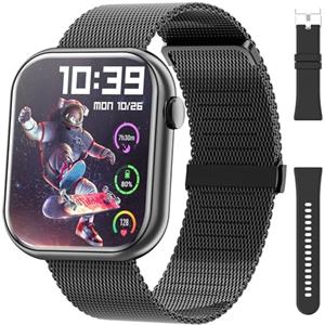 Hwagol Smartwatch Uomo Donna, 1,85'' HD Orologio Smartwatch con Chiamata Bluetooth, Smart Watch con Contapassi/Sonno/SpO2/Cardiofrequenzimetro, 140+ Sportive Orologio Fitness per Android iOS