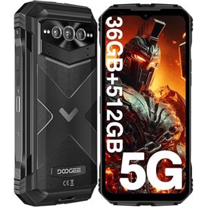 DOOGEE VMAX PLUS 5G Rugged Smartphone [2024], 36GB + 512GB(TF 2TB), 22000mAh Batteria, 200MP AI Tripla Fotocamera, Android 14 Telefono Indistruttibile, 6,58" FHD+ 120Hz, Impronte Digitali NFC/OTG