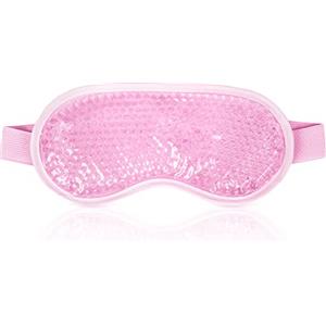 ACWOO Maschera per Occhi, Maschera Occhi Freddo Riutilizzabile, Maschera Ghiaccio Occhi a Caldo e a Freddo per Occhi Gonfi, Occhi Stanchi, Mal di Testa, Hangover, Emicrania (B-rosa)