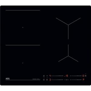 AEG Serie 6000 Piano cottura induzione, 4 Fuochi Vetroceramica, Funzione Bridge, Zone Cottura Flessibili, PowerBoost, Hob2Hood, Touch Control, Sicurezza Bambini, TO64IB00IB, 60 cm