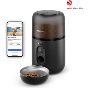 Philips PAW5320/02 Distributore di Cibo Smart per Animali con Telecamera Full HD Nero