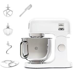 Kenwood KMX750AW Impastatrice Planetaria, 1000 W, 61 Decibel, Acciaio, plastica, Bianco