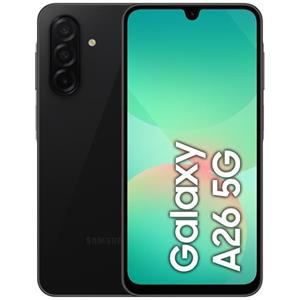 SAMSUNG - Galaxy A26 5G AI 128GB 6GB Ram Display 6.7 Super AMOLED Main Camera 50MP Dual Sim USB Type-C Exynos Android 15 5000 mAh Black Italia