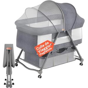 Avilia Culla da Viaggio Next To Me Pieghevole per Neonato - Lettino Portatile Compatto con Materasso Morbido e Zanzariera Integrata - Navicella da Casa e Vacanze - Chiusura Rapida Salvaspazio