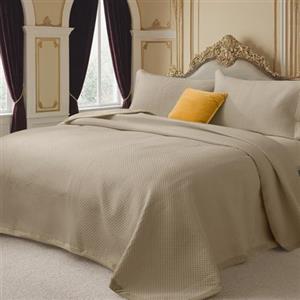 OKYUK Set di biancheria da letto matrimoniale, 3 pezzi, con copriletto trapuntato, oversize, in microfibra, leggero, con federe, reversibile, stampato, per tutte le stagioni (kaki star, 220 x 240 cm)