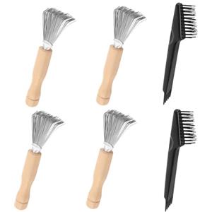 Limeow 6 Pezzi Pulisci Spazzola per Capelli, Strumenti Pulizia Pettini, Pettine Pulito Pennello, Strumento Pettine Pulizia Per Pettini di Tutte Le Dimensioni, per La Pulizia di Pettini e Spazzole