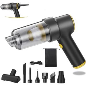 COCCKO Aspirabriciole Senza Fili, 18000Pa Aspirapolvere Auto Portatile,4 in 1 Aspirapolvere Portatilei con Motore Brushless,6000mAh Mini Aspirapolvere Potente per Auto Casa Ufficio Peli di Domestici