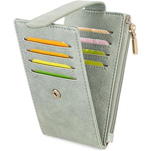 FALAN MULE Portafoglio da Donna, Portafogli Donna Piccolo con Protezione RFID, Portafoglio Mini con Cerniera Portacarte, Portafogli in Pelle con 12 Scomparti per Carte, Monete Portamonete