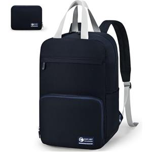 SPAHER Pieghevole Zaino Bagaglio a Mano 40x20x25cm Ryanair Zaino da Viaggio Aereo Piccolo Donna Uomo 20L per Lavoro Scuola Zainetto Porta Pc 14 Pollici Backpack Impermeabile, Blu Scuro