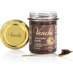 Venchi - Crema Spalmabile Fondente e Nocciole Piemonte IGP, 200 g - Senza Glutine - Vegano