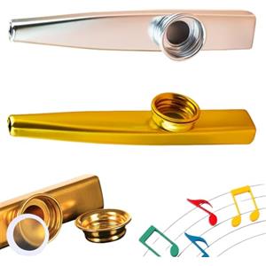 KLLJ Kazoo Metallo Mini Portatile, Strumento Musicale per Bambini, per Accompagnare Ukulele, Chitarra - Imparare Strumento