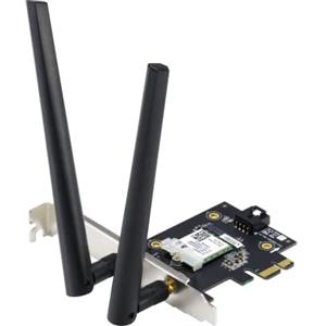 ASUS PCE-AX1800 Scheda di Rete Interna WiFi 6, 802.11 a/b/g/n/AC/AX, Bluetooth 5.2, Dual Band, 2 Antenne Esterne, Facile e Veloce Configurazione, Sicurezza di Rete WPA3, OFDMA e MU-Mimo, Nero