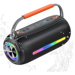 aowoka Cassa Bluetooth Portatile 40W, Altoparlante Bluetooth con Doppio Bassi, Impermeabile IPX7, Luci RGB, 24h Autonomia, TWS/AUX/TF, Casse Bluetooth per Feste/Outdoor/Viaggi