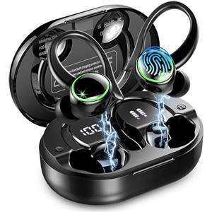 Matast Cuffie Bluetooth 5.4 Sport, 2026 Auricolari Bluetooth con 6D Bass Stereo, 50 Ore Cuffie In Ear Cancellazione Rumore ENC e 4 HD Mics, IP7 Impermeabile Cuffie Senza Fili, HiFi Cuffiette LED Display