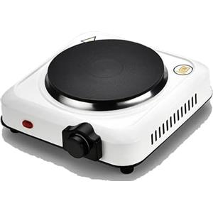 Megashopitalia Fornello Elettrico Portatile Piastra Singola o Doppia Piastra in Ghisa Antiaderente (1 Fuoco)