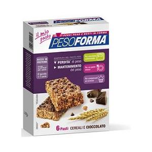 Pesoforma Pasto Sostitutivo Barrette ai Cereali e Cioccolato 12 Pezzi