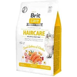Brit Care Haircare Crocchette Ipoallergeniche con Salmone Fresco e Pollo per Gatti Adulti - 400 g