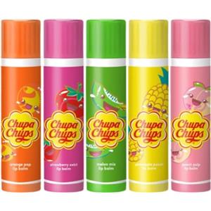 Generico Set 5 lipbalm burrocacao fruttato balsamo labbra alla frutta (melone, fragola, arancia, pesca,ananas)
