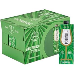Tavernello Classico Vino Bianco d'Italia, Vino Secco con Profumi Fruttati, 10.5% Vol, Confezione con 15 Brik da 1 L