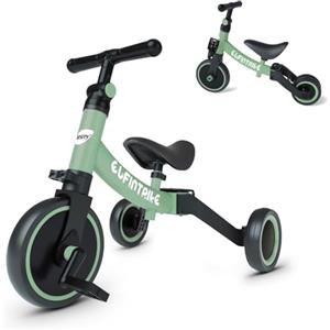 besrey Tricicli 5 in 1 Triciclo per Bambini da 1 a 5 Anni,Triciclo Senza Pedali,Bicicletta Senza Pedali, Verde erba