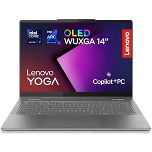 Lenovo Yoga 7 (2 in 1) Notebook Copilot+ PC Convertibile Touch 14" OLED WUXGA (1920x1200), Intel Core Ultra 7 256V, RAM 16 GB, 512 GB SSD, 60 Hz, Windows 11 Home, WiFi 7 - Luna Grey