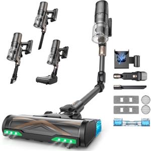 Proscenic P20 Aspirapolvere Senza Fili Potente 680W/70 Min/70000Pa, Scopa Elettrica Senza Fili con Bacchetta Pieghevole, Spazzola Antigroviglio, Aspirapolvere Lavapavimenti, per Pavimenti/Tappeti