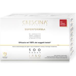 Crescina - Trattamento Dermo-Cosmetico per Capelli Donna, Formula Super 500, 20 20 Fiale da 3,5ml