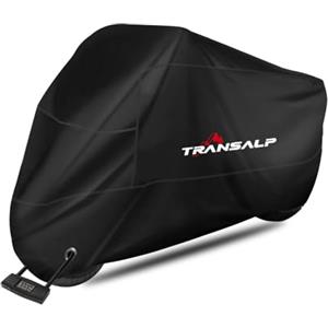 Generico Telo coprimoto per esterni e interni 210D in poliestere antipolvere, antivento, antipioggia, impermeabile, per XL 750 Transalp 2023 2024 Transalp XL750 (295cm * 110cm * 140cm)