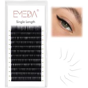 EMEDA Estensioni per ciglia L Curl 9mm 0,07mm Eyelash Extensions One By One occhio di gatto styling occhi di volpe ciglia Estensioni Effetti eyeliner L Curl extension per ciglia (0.07-L-9mm)