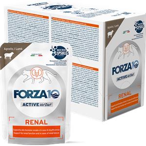 Forza 10 Active Vet Diet Renal Agnello 80 Gr - Alimento Umido per Gatti Adulto con Supporto per la Salute Renale