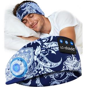 LC-dolida Cuffie per dormire, Cuffie con fascia per lo sport altoparlanti stereo HD ultrasottili perfette per dormire, allenarsi, fare jogging, yoga, insonnia, viaggi aerei, meditazione