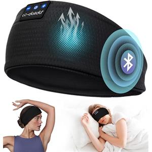LC-dolida Cuffie Bluetooth con Archetto per Dormire e Sport, Fascia per Cuffie Sportive Maschera del Sonno, Fascia Musicale per Sportivo, Jogging, Yoga, Viaggio, Argento
