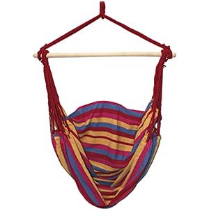 VERDELOOK Poltrona amaca da giardino in polycotton, 150x120 cm, colori multipli