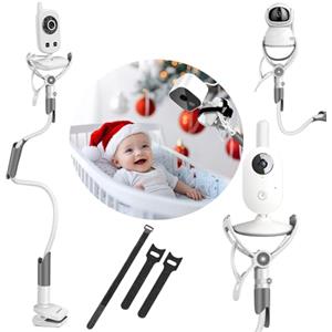 BURNNOVE Supporto Universale Baby Monitor, Supporto Universale a Collo di Cigno, Montare la Mensola Senza Forare 85cm Compatibile con la Maggior Parte dei Baby Monitor e dei Telefoni