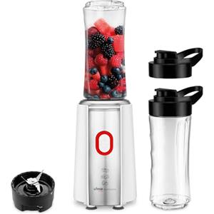 Ufesa Nutrifusion Frullatore Personale Portatile 500W, 4 Lame in Acciaio Inossidabile, Adatto a Tritare Ghiaccio, 2 Bottiglie Portatili da 500ml, Facile da Pulire