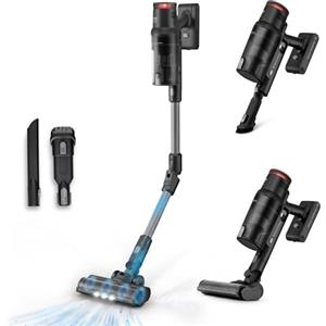 Ufesa Z7 Digital Aspirapolvere Senza Fili Scopa Elettrica Flex a Batteria 29.6V, Touch Screen, 26KPa, 500W, 80 min, Spazzola con Luce, 4 Modalità, Accessori per Pavimenti/Tappeti/Animali/Divano/Auto