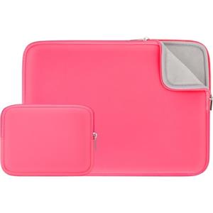 RAINYEAR make life easier RAINYEAR 15 Pollici Manicotto del computer portatile Fluffy fodera borsa con accessori del sacchetto per 15,4 Pollici MacBook Pro Touch Bar A1938 A1707 A1990(Rosa Brillante,Versione Aggiornata)