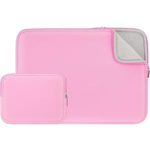 RAINYEAR make life easier RAINYEAR 15,6 Pollici Custodia Protettiva per Laptop PC Computer Portatili Sleeve Morbide con Piccola Borsa Aggiuntiva,Compatibile 15,6" Chromebook Ultrabook Notebook(Rosa,Versione Aggiornata)
