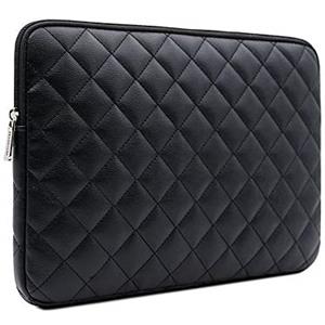 RAINYEAR make life easier RAINYEAR 14 Pollici Custodia Protettiva per Laptop PC Computer Sleeve Antiurto Impermeabile Caso Synthetic PU Leather Borsa Con Motivo a Diamante,Compatibile 14" Chromebook Notebook,Nero