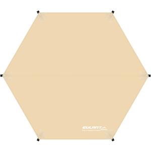 EULANT Esagonali Telone da Campeggio Esagonali Famiglie Tende, Tenda da Campeggio Tarp, Telo Impermeabile Esterno per Picnic, Escursionismo, 3.3x3.3m