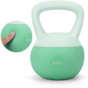 HCT STYLE Kettlebell Morbido in Gomma - 8 kg, Peso da Allenamento Sicuro per Casa e Palestra, Maniglia Antiscivolo, Ideale per Fitness, Forza e Tonificazione