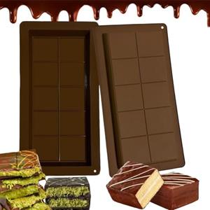 Yuandream Stampo per cioccolato in silicone profondo, 2 pezzi in silicone per cioccolatini Dubai, cioccolatini profondi, per cioccolatini, cioccolatini, caramelle