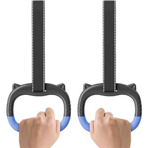 Generico Anelli Da Ginnastica | Attacchi Regolabili Per Sbarra Per Trazioni Da 200 Kg - Anelli per Allenamento,Per Bambini Casa Cortile Interno Esterno Giochi Percorso Ostacoli Allenamento Fitness Arrampicata