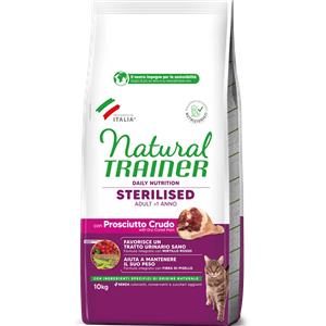 Trainer Natural Crocchette per Gatti Adulto Sterilizzati con Prosciutto Crudo - 10 kg