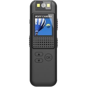 JOJIDE Bodycam, Mini telecamera corporea Full HD 1080P Telecamera montata sul corpo Piccola telecamera portatile for visione notturna della polizia(With 128G TF card)